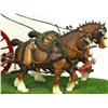 Image 2 : Vintage hand made scale model farm wagon with team