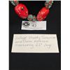 Image 2 : Vintage Chunky Turquoise and Coral Necklace Measuring 22" L