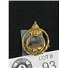 Image 2 : 1950's Gold Filled Red Stone Pendant