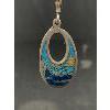 Image 2 : Quality Pair of Sterling & Turquoise Enamel Earrings