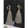 Image 2 : Pair of 1960's Dangling Chain Earrings