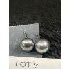 Image 2 : Pair of Real Grey Pearl Stud Earrings