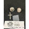 Image 2 : Sterling Cross and Sterling Hummingbird Earrings