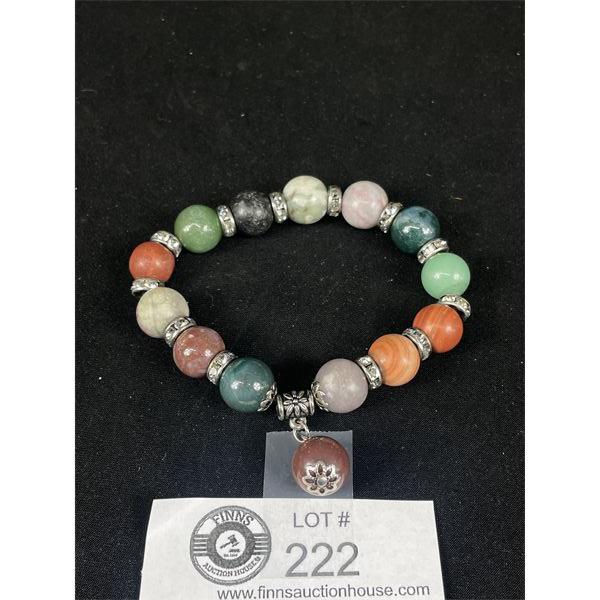 Misc Stone Multicolored Bead Bracelet