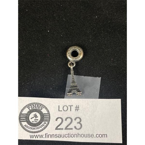 Pendientes con forma de torre Eiffel de plata pura 925 con doble nudo Pendientes con forma de torre Eiffel de plata pura 925 con doble nudo
