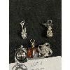 Image 2 :  5 Misc Sterling Silver Charms, One w/Amber
