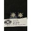 Image 2 : 925 Sterling Silver Lovely Starburst Style Earrings with Clear White Stones