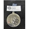 Image 2 : Large Sterling Silver DISC Style Pendant
