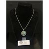 Image 1 :  925 Sterling silver Chain w/ Turquois Pendant