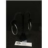 Image 2 : Pair of Large 925 Sterling HOOP Earrings