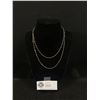 Image 1 : Lovely 925 Sterling Silver Necklace with Many Tiny Genuine Blace Pearls, Designer Marked SAGE