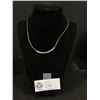 Image 1 : 925 Sterling Silver Bar and Clasp Chocker Necklace w/Cord