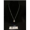 Image 1 : 925 Sterling Silver Chain w/ Sterling Silver Pendant w/Turquois and Gold