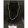 Image 1 : Lovely Tiny Genuine Ivory and Crystal Bead Necklace w/ Gold Filled Clasp