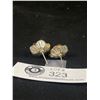 Image 2 : Pair of Heavy ( Tested) Sterling Silver Flower Stud Earrings