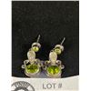 Image 2 : Fabulous Pair of Sterling & Peridot Earrings