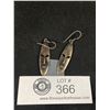 Image 1 : Pair of 1970's Long Mask Sterling Earrings