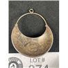 Image 2 : Vintage Sterling & Lapis Crescent Pendant 1 1/2 " Diameter