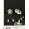 Image 2 : Navajo Sterling & Turquoise Earrings ( Mostly Odds)