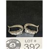 Image 2 : Good Pair of Horseshoe Stone Set in Sterling Earrings