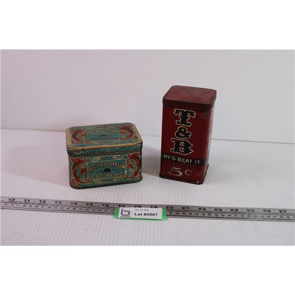 (2) Tobacco Tins