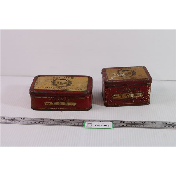 (2) T&B Myrtle Tins