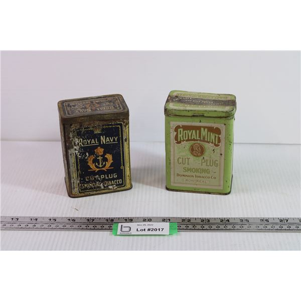 (2) Tobacco Tins