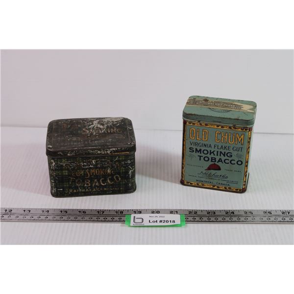 (2) Tobacco Tins