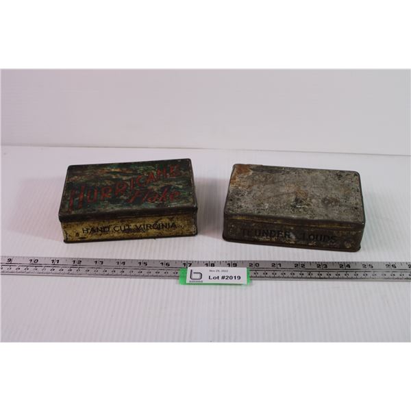 (2) Tobacco Tins
