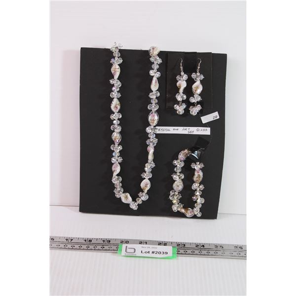 Crystal & Art Glass Jewellery Set