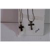 Image 2 : (2) Sterling Cross Necklaces (18”)