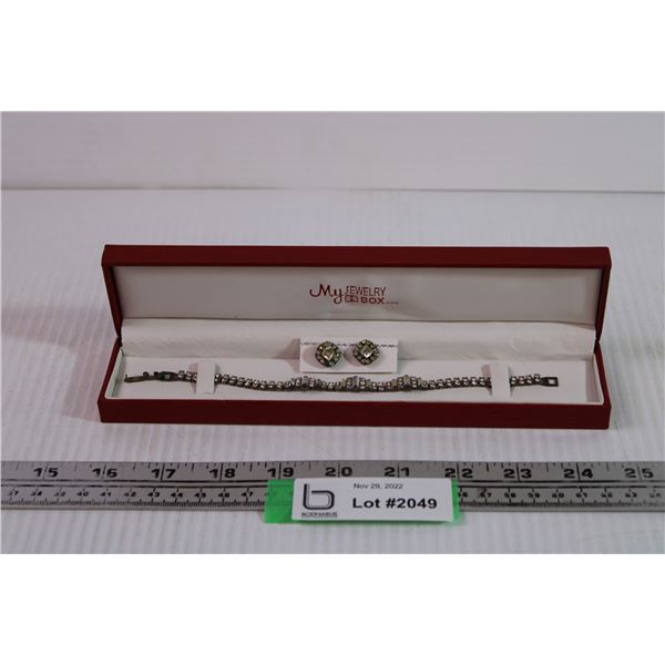 Aurora Borealis Bracelet and Earring Set