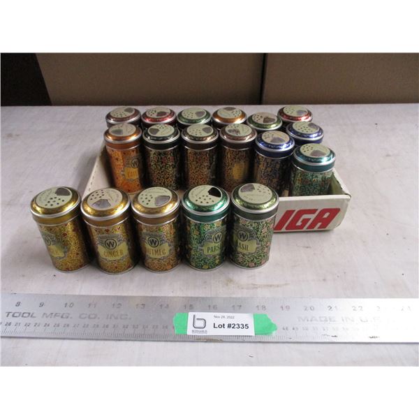(18) Watkins spice tins