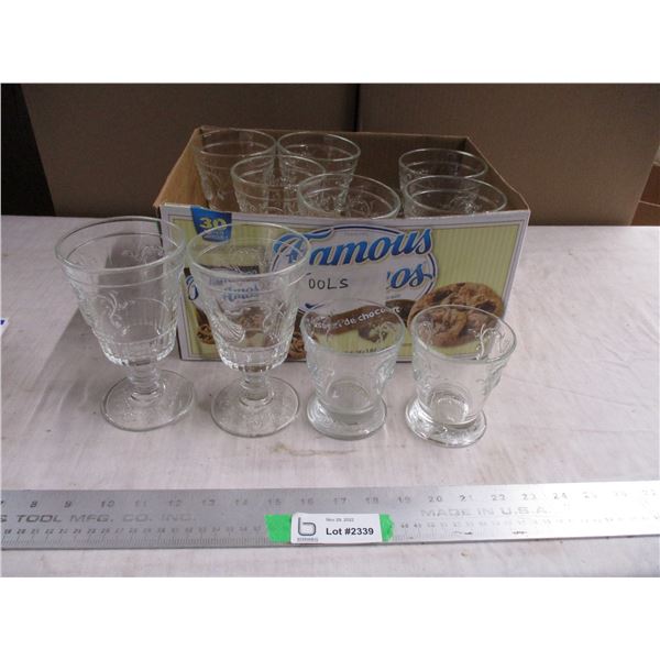 Clear glass lot - goblets