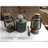 Image 1 : (2) Barn lanterns, watering can, misc