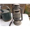 Image 4 : (2) Barn lanterns, watering can, misc