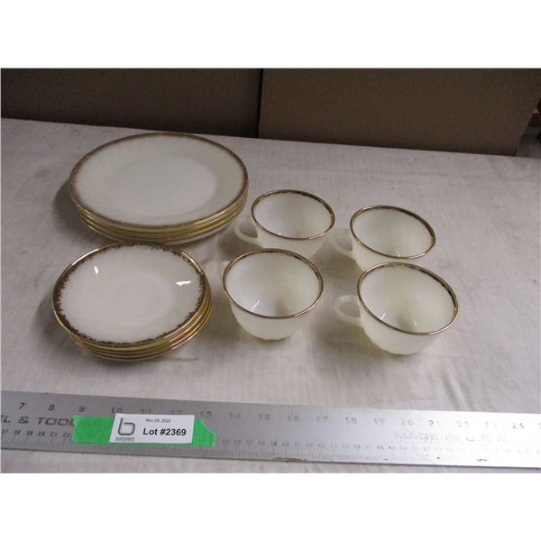 Fire king items, dishware, sunflower pattern