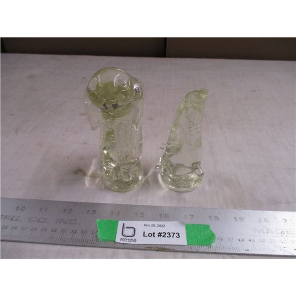 (2) Alta glass - paper weights