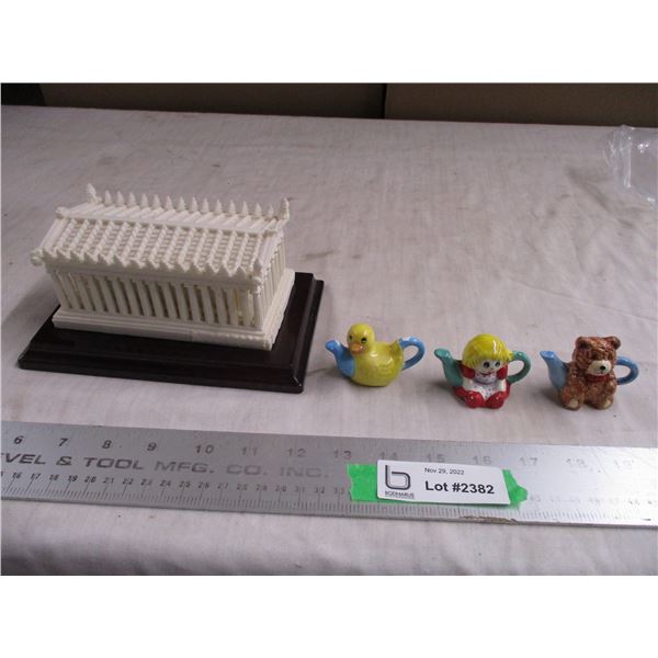 Red rose tea figurines + misc