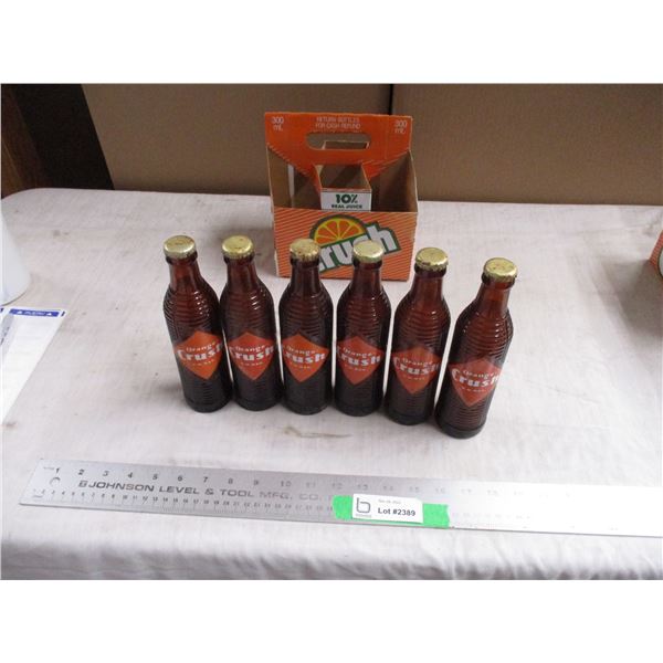 6X THE BID PRICE - Orange Crush Brown Bottles with carton