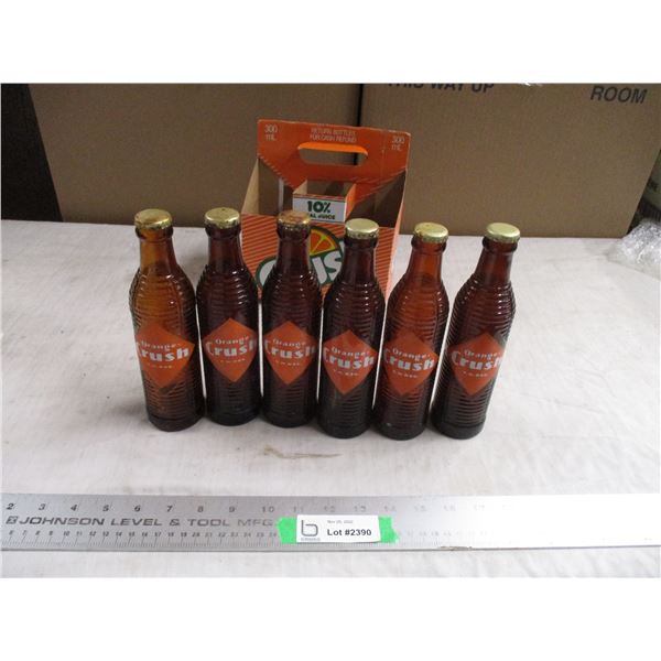 6X THE BID PRICE - Orange Crush Brown Bottles with carton