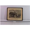 Image 1 : Framed Car Print of Louis Chevrolet and his First Automobile in 1911