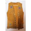 Image 3 : Cree beaded vests - Buckskin Beaded Vest (Large) + Kids Beaded Vest