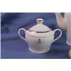 Image 2 : Commemorative Tea Set From Queen Elizabeth’s Golden Jubilee (4-Cups and Saucers, Tea Pot, Creamer an