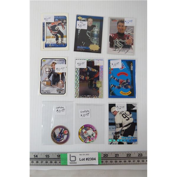 (9) Wayne Gretzky Cards - variety - some inserts