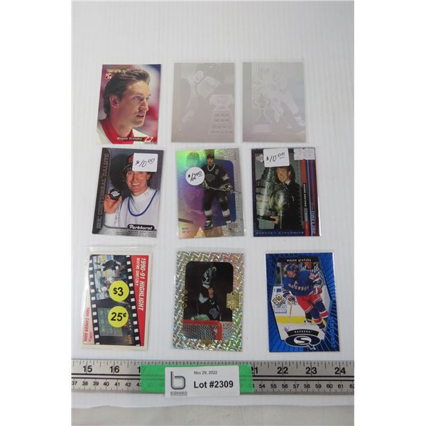 (9) Wayne Gretzky Cards - variety - some inserts