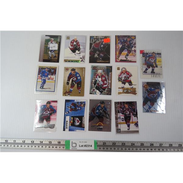 (14) Joe Sakic Cards - some inserts