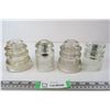 Image 1 : (4) Insulators - Dominion + Hemingray - variants with metal inside