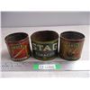 Image 1 : (3) Tobacco tins - Stag, amber - no lids