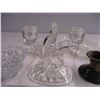 Image 2 : Clear glass items + candle holders